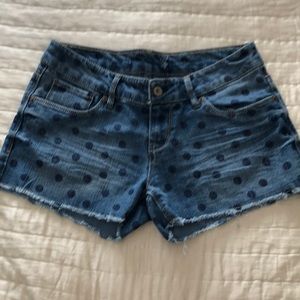 Levi’s denim polka dot shorts